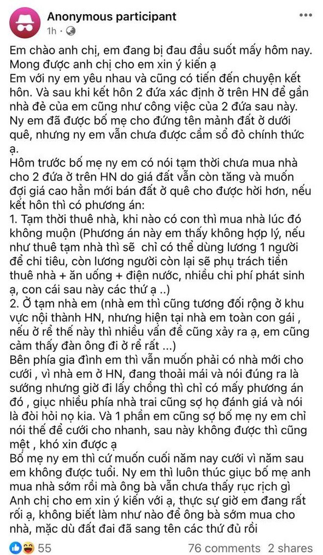 Chờ c&#243; nh&#224; mới cưới, đến khi c&#243; th&#236; t&#236;nh hết rồi  - Ảnh 1