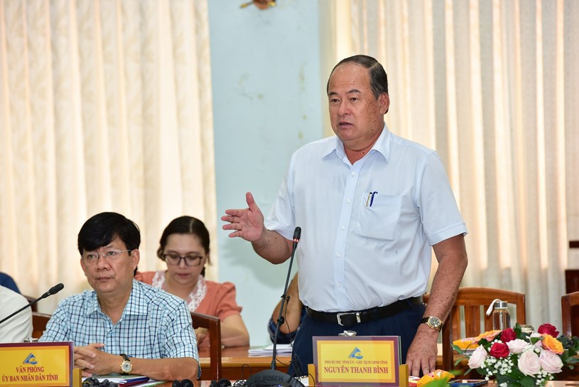 Ph&aacute;t biểu tại cuộc họp, &ocirc;ng Nguyễn Thanh B&igrave;nh - Ph&oacute; B&iacute; thư Tỉnh ủy, Chủ tịch UBND tỉnh An Giang đ&aacute;nh gi&aacute; cao đề &aacute;n của NovaGroup.