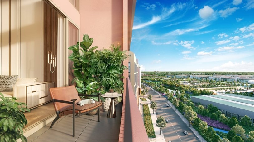Không gian sống sinh thái giữa phân khu Flora Avenue. Ảnh phối cảnh: Sun Property.