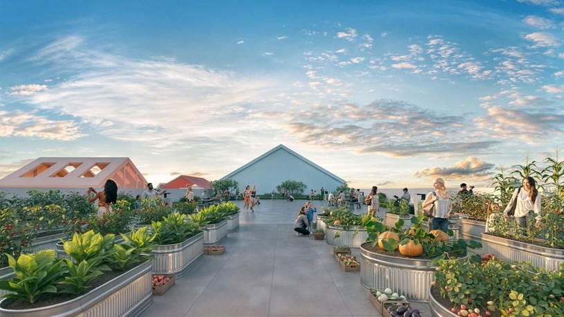 Thiết kế không gian tầng mái mang đến trải nghiệm khác biệt. Ảnh phối cảnh: Sun Property.