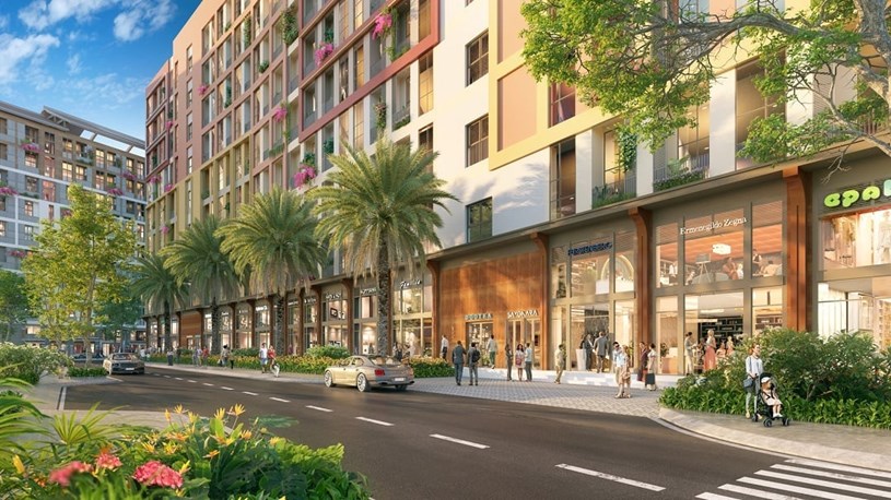 Nhịp sống sôi động kiến tạo giá trị thương mại vượt trội. Ảnh phối cảnh: Sun Property.