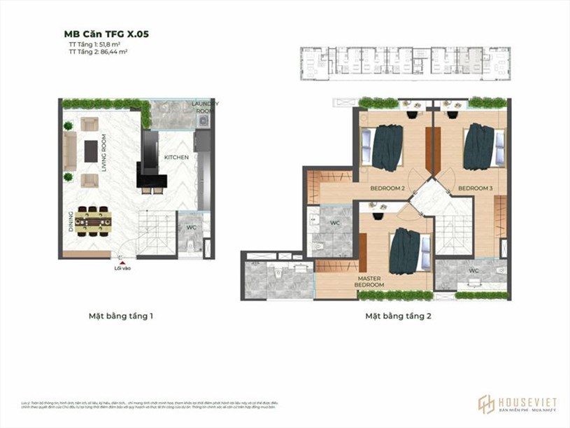 Thiết kế căn hộ Duplex th&ocirc;ng tầng dự &aacute;n The Forest Gem B&igrave;nh Thạnh