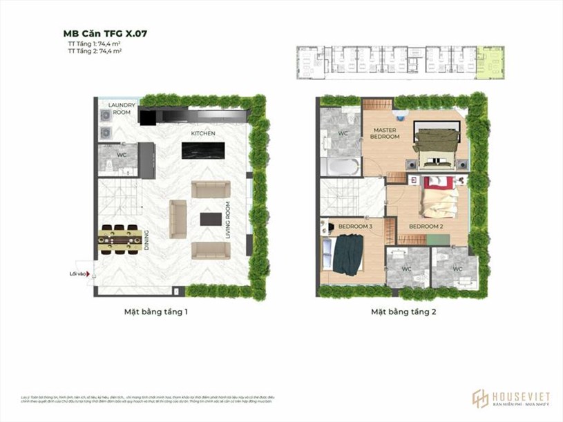 Thiết kế căn hộ Duplex th&ocirc;ng tầng dự &aacute;n The Forest Gem B&igrave;nh Thạnh