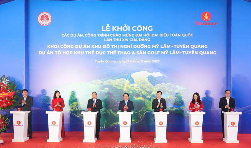 Khu đ&ocirc; thị nghỉ dưỡng v&agrave; Tổ hợp Khu Thể dục Thể thao - S&acirc;n golf tại phường Mỹ L&acirc;m, tỉnh Tuy&ecirc;n Quang ch&iacute;nh thức được khởi c&ocirc;ng