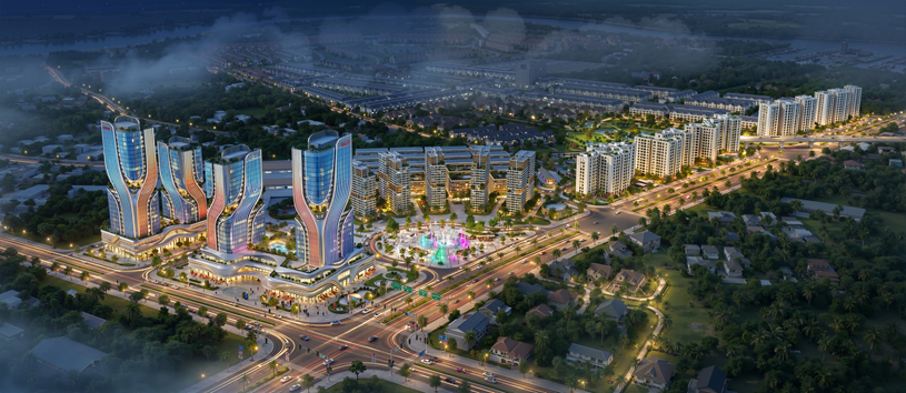 Tổ hợp dự &aacute;n tạo dấu ấn mới với những t&ograve;a nh&agrave; thương mại dịch vụ cao tối đa tới 40 tầng.