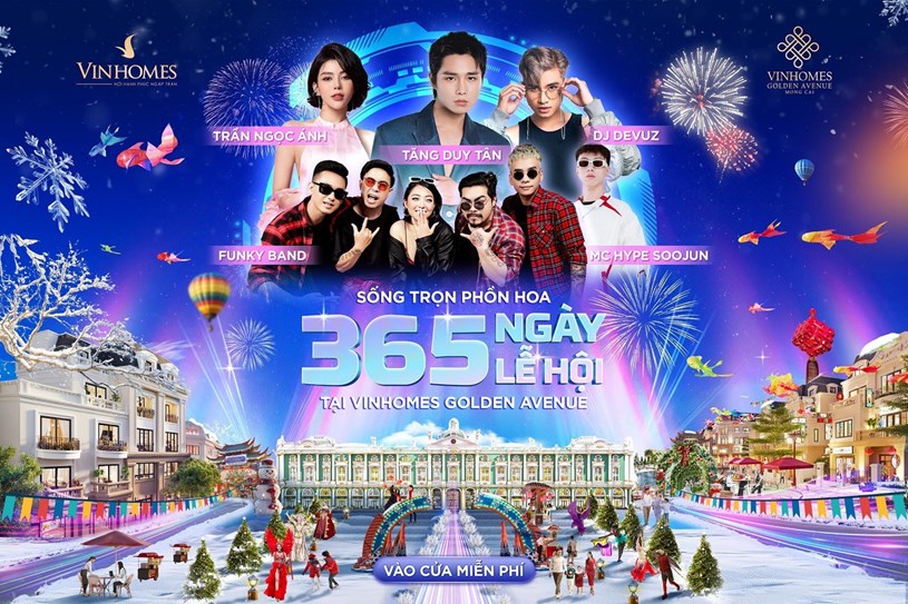 Chuỗi sự kiện s&ocirc;i động dịp cuối năm tại Vinhomes Golden Avenue vừa mang lại đặc quyền tận hưởng cho cư d&acirc;n, vừa thu h&uacute;t d&ograve;ng kh&aacute;ch đ&ocirc;ng đảo cho c&aacute;c khu phố thương mại &nbsp;