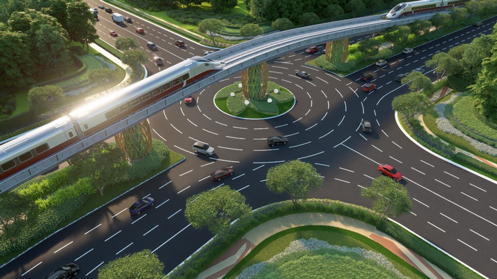 T&agrave;u điện đ&ocirc; thị LRT tại Ph&uacute; Quốc được thiết kế đi ngầm, đi mặt đất v&agrave; đi tr&ecirc;n cao, kiến tạo trục giao th&ocirc;ng th&ocirc;ng minh.