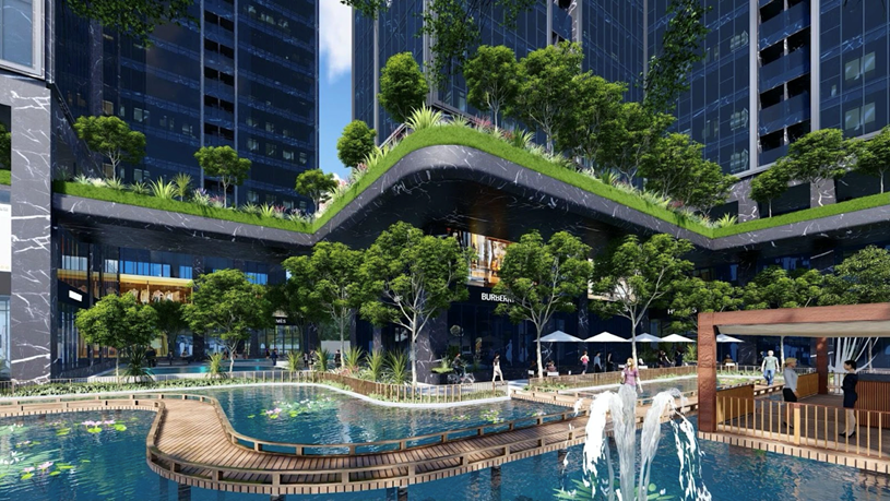 Sunshine Sky City sở hữu không gian sinh thái chuẩn resort với điểm nhấn là 12.000 m2 diện tích mặt nước