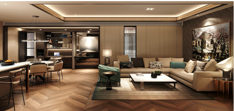Phối cảnh nội thất của dự án khu căn hộ hàng hiệu Ritz-Carlton, Hanoi. Ảnh: Masterise Homes  