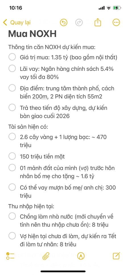Có nên "tất tay" mua Nhà ở xã hội khi lương hai vợ chồng chỉ 16 triệu mà sắp đón em bé?  - Ảnh 1
