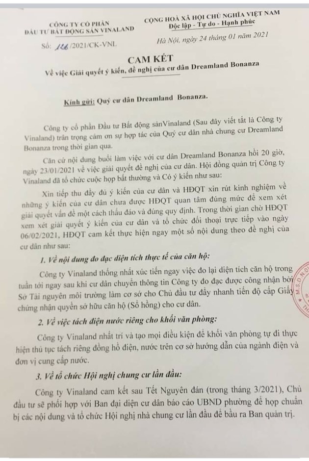 Chung cư Dreamland Bozanna 23 Duy T&#226;n: Chủ đầu tư vi phạm hợp đồng, “lẩn trốn” kh&#225;ch h&#224;ng? - Ảnh 1