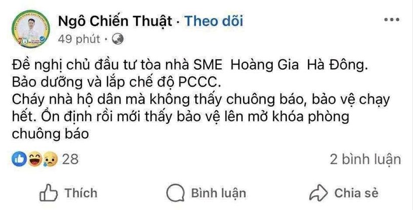 Chung cư hoạt động 10 năm nhưng chu&#244;ng b&#225;o ch&#225;y im lặng khi c&#243; sự cố, cư d&#226;n “cứu m&#236;nh” bằng tin nhắn - Ảnh 2