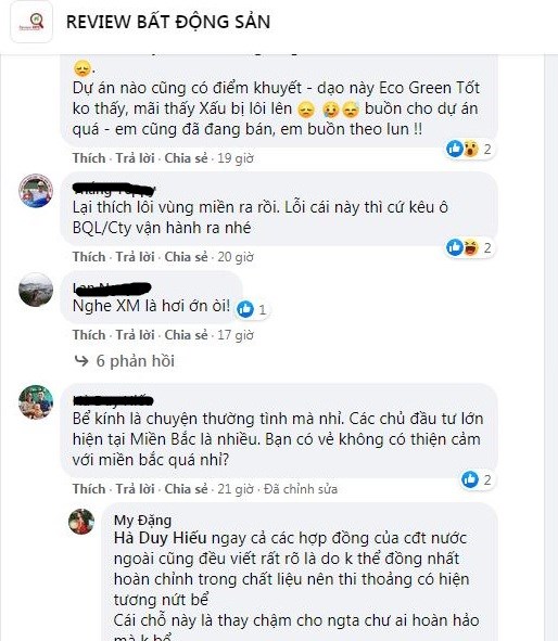 Một số b&igrave;nh luận dưới b&agrave;i viết.