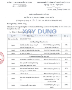 Chủ đầu tư l&agrave; C&ocirc;ng ty TNHH Thi&ecirc;n Hương ra th&ocirc;ng b&aacute;o Ch&iacute;nh s&aacute;ch b&aacute;n h&agrave;ng chia l&agrave;m nhiều giai đoạn để &ldquo;l&aacute;ch luật&rdquo; huy động vốn. Ảnh: B&aacute;o X&acirc;y dựng.