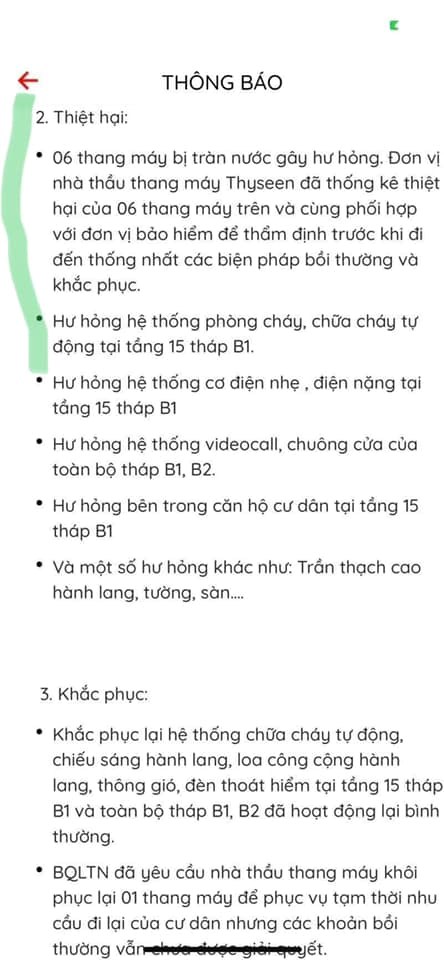 Phản hồi từ nh&agrave; thầu thang m&aacute;y khiến nhiều người chưa h&agrave;i l&ograve;ng.