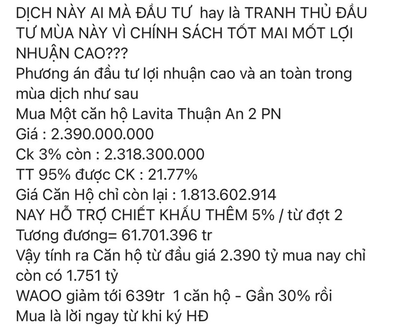 Lời khuy&#234;n ch&#226;n th&#224;nh của 1 sale tự do căn hộ B&#236;nh Dương: Lo lắng kh&#244;ng ai d&#225;m mua căn hộ tại Lavita Thuận An - CĐT Hưng Thịnh - Ảnh 1