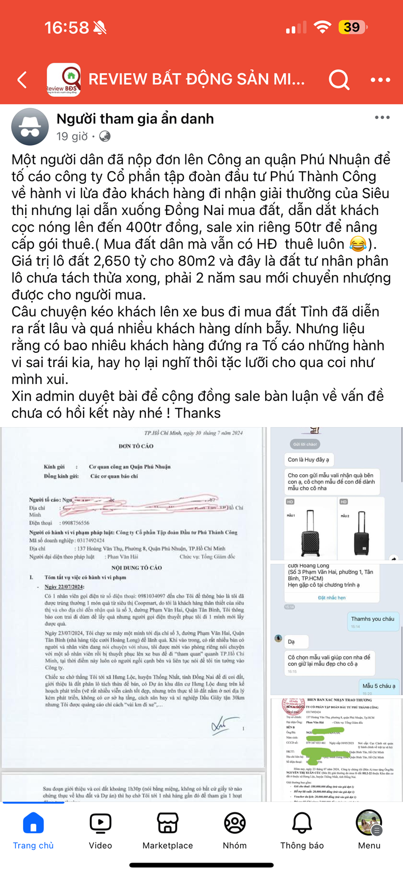 1 C&#244;ng ty BĐS bị tố c&#225;o lừa đảo kh&#225;ch h&#224;ng đi nhận giải thưởng của Si&#234;u thị nhưng lại dẫn xuống Đồng Nai mua đất  - Ảnh 2