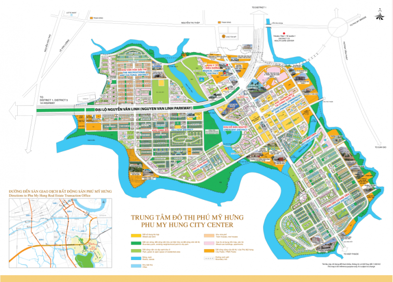 Bản đồ quy hoạch khu đ&ocirc; thị Ph&uacute; Mỹ Hưng