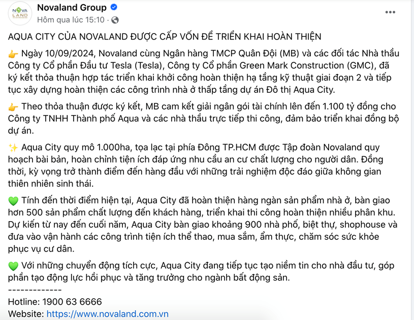 MBbank &#39;bơm&#39; 1.100 tỷ cho Novaland để ho&#224;n thiện dự &#225;n AQUA CITY, người mua nh&#224; sắp được về ở khu đ&#244; thị đẳng cấp? - Ảnh 1