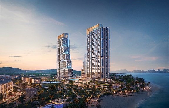 Aria Bay - đỉnh cao cảm x&uacute;c của Marina Bayfront District, biểu tượng mới tr&ecirc;n đường ch&acirc;n trời vịnh di sản. Ảnh: BIM Land&nbsp;