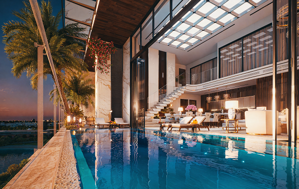 100% căn hộ tại Noble Crystal Long Bien WorldHotels Residences đều sở hữu bể bơi v&agrave; s&acirc;n vườn ri&ecirc;ng