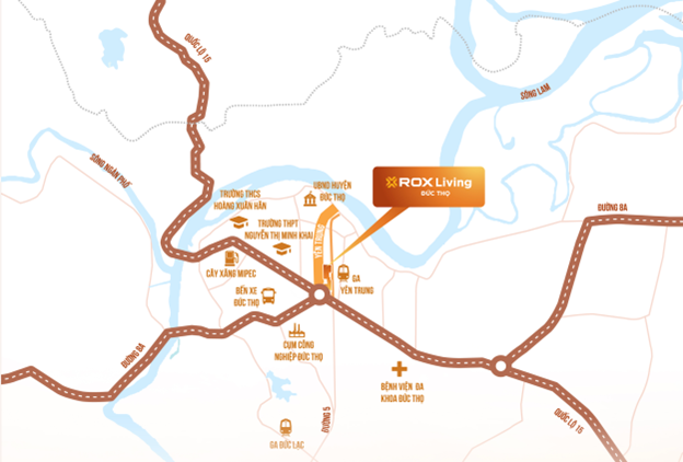 Tọa lạc tr&ecirc;n đường Y&ecirc;n Trung &ndash; ROX Living Đức Thọ l&agrave; chốn an cư l&yacute; tưởng cho chủ nh&acirc;n