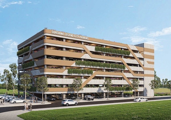 Kh&ocirc;ng gian bể bơi tại khối đế dự &aacute;n Sunshine Legend City