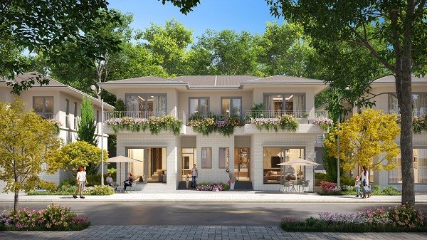 Park villa song lập Rừng Mai mang m&agrave;u sắc tươi vui, rực rỡ.