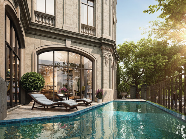 Mỗi dinh thự l&agrave; một &ldquo;tiểu resort&rdquo; đ&iacute;ch thực