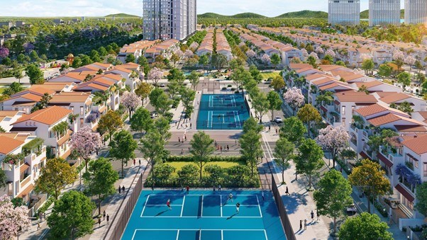 Cư d&acirc;n Casa thỏa sức r&egrave;n luyện tại Sport Park với hệ thống s&acirc;n thể thao đa năng.