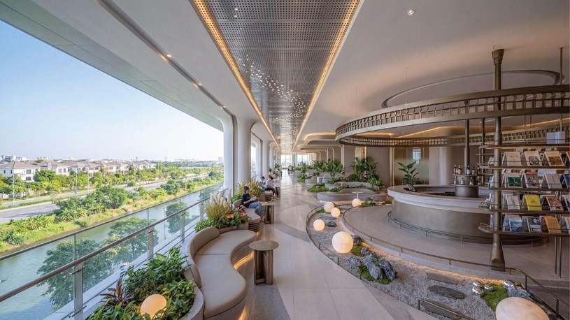 Kh&ocirc;ng gian coffee bar tại khối đế Tổ hợp Legend 3 - Legend 8