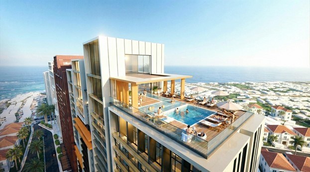 Mỗi t&ograve;a th&aacute;p đều sở hữu hệ tiện &iacute;ch đẳng cấp. Ảnh: Sun Group.