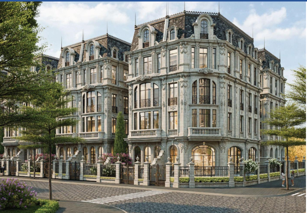 Mỗi dinh thự Noble Palace Long Bien&nbsp; được v&iacute; như một t&aacute;c phẩm nghệ thuật hội tụ tinh hoa kiến tr&uacute;c ch&acirc;u &Acirc;u cổ điển.