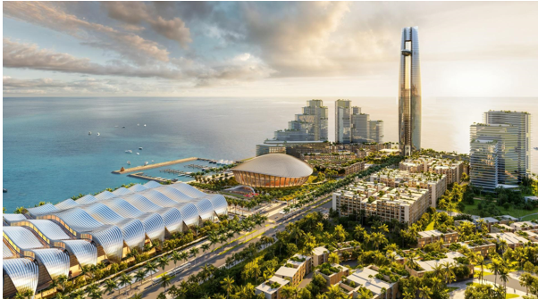 Phối cảnh c&aacute;c c&ocirc;ng tr&igrave;nh trọng điểm phục vụ APEC 2027. Ảnh: Sun Group.