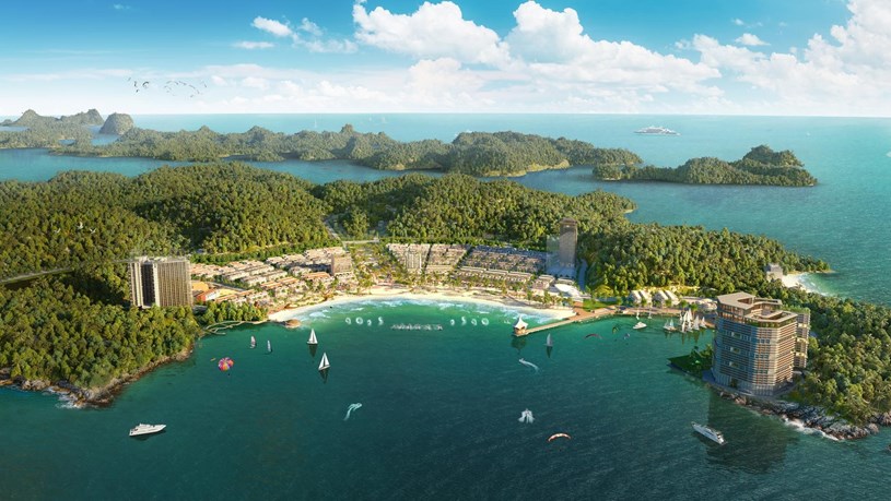 Th&agrave;nh phố Vịnh trung t&acirc;m Xanh Island tọa lạc tr&ecirc;n quỹ đất v&agrave;ng tại đảo Ngọc (Ảnh: Sun Property) &nbsp;