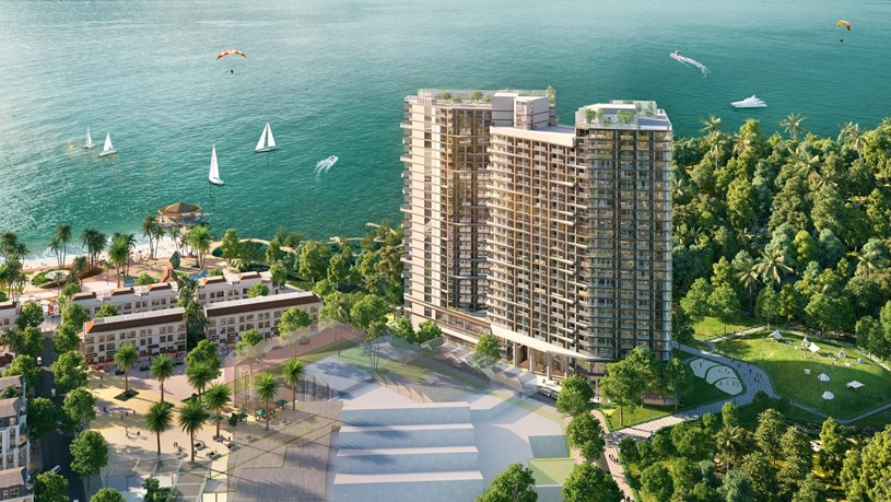 Dấu ấn phong thủy hội tụ trong vị tr&iacute; v&agrave; kiến tr&uacute;c của t&ograve;a The Xanh 1 (Ảnh: Sun Property) &nbsp;