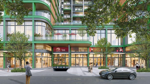 Hệ thống shophouse v&agrave; hệ tiện &iacute;ch nội khu tại khối đế kiến tạo nhịp sống thượng lưu.