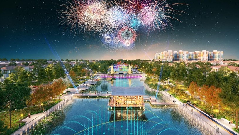 Trục đại lộ lễ hội v&agrave; s&acirc;n khấu nhạc nước đẳng cấp quốc tế tại Sun Urban City H&agrave; Nam (Ảnh phối cảnh minh họa) &nbsp;