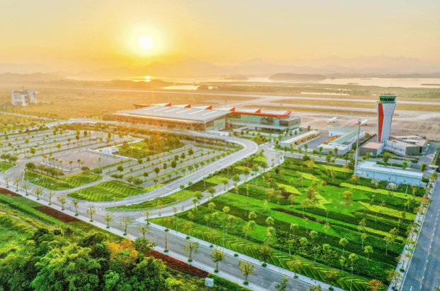 Từ một v&ugrave;ng s&igrave;nh lầy, Sun Group x&acirc;y dựng Cảng h&agrave;ng kh&ocirc;ng quốc tế V&acirc;n Đồn quy m&ocirc;. Ảnh: &Aacute;nh Dương