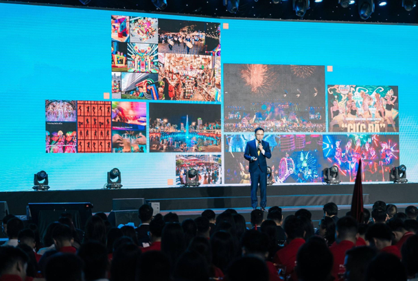 Đại diện Sun Property ph&aacute;t biểu tại sự kiện. Ảnh: &Aacute;nh Dương.