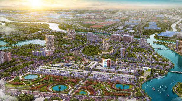 Một g&oacute;c đ&ocirc; thị Kiến Tường trong tương lai nh&igrave;n về ph&iacute;a cửa khẩu quốc tế B&igrave;nh Hiệp