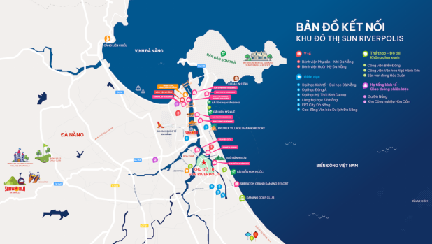 Từ tọa độ "si&ecirc;u kết nối" FourS Tower, mọi tiện &iacute;ch đều &ldquo;nằm trọn trong tầm tay&rdquo;. Ảnh: Sun Property.