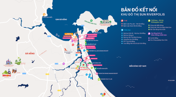 Mọi tiện &iacute;ch chỉ trong b&aacute;n k&iacute;nh v&agrave;i km, khẳng định gi&aacute; trị sống "một bước ch&acirc;n, ng&agrave;n tiện &iacute;ch" tại FourS Tower. Ảnh: Sun Property.