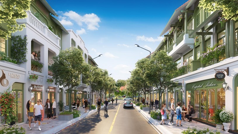 Giao th&ocirc;ng nội khu đầu tư đồng bộ, thuận lợi cho hoạt động kinh doanh (Ảnh: Sun Property) &nbsp;