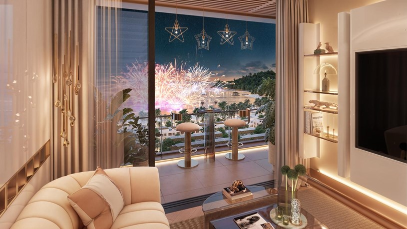 Các căn hộ Xanh Sky với tầm nhìn show diễn pháo hoa hoành tráng (Ảnh: Sun Property)  