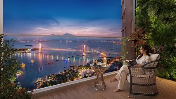 Tầm nh&igrave;n "5 trong 1" đắt gi&aacute; của căn hộ Symphony 5. Ảnh: Sun Property.