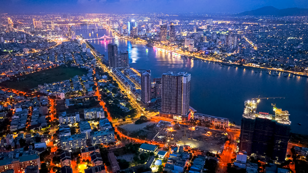 To&agrave;n cảnh tổ hợp Sun Symphony Residence - kh&ocirc;ng gian sống đa trải nghiệm b&ecirc;n bờ s&ocirc;ng H&agrave;n. Ảnh: &Aacute;nh Dương.
