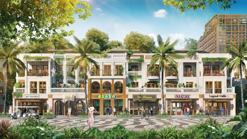 Phối cảnh nhà phố thấp tầng Xanh Boutique tại dự án Xanh Island (Ảnh: Sun Property)  