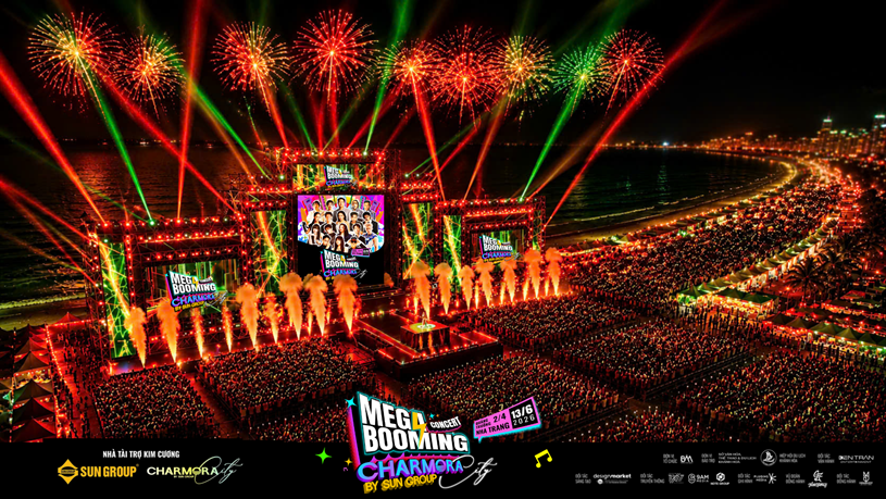 Đại nhạc hội Mega Booming với sự đồng h&agrave;nh của Charmora City By Sun Group sẽ được tổ chức v&agrave;o ng&agrave;y 13/6.