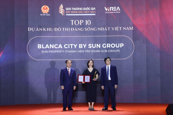 Dự &aacute;n Blanca City (Vũng T&agrave;u) nhận giải thưởng "Top 10 dự &aacute;n khu đ&ocirc; thị đ&aacute;ng sống nhất Việt Nam".